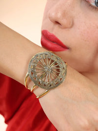 Ashoka Chakra Brass Cuff