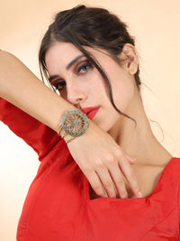 Ashoka Chakra Brass Cuff
