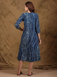 Bagru Indigo Pintuck Dress