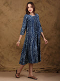 Bagru Indigo Pintuck Dress