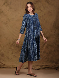 Bagru Indigo Pintuck Dress