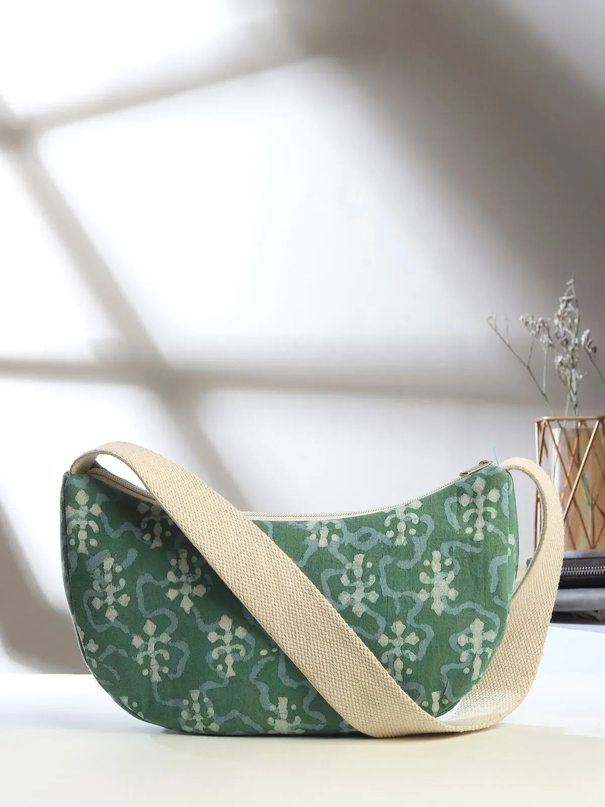 Batik Crescent Handbag