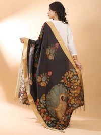 Black Kalamkari Dupatta