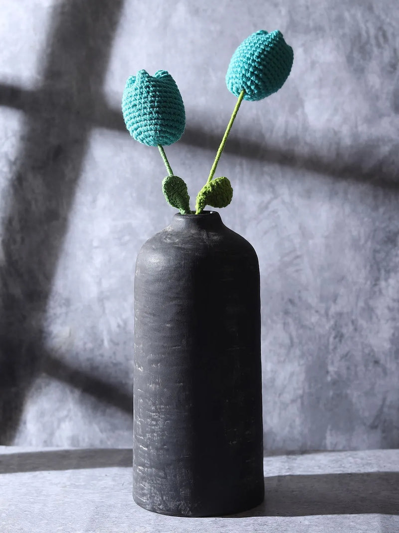 Blue Crocheted Tulips