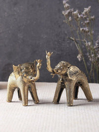 Brass Elephant Pair