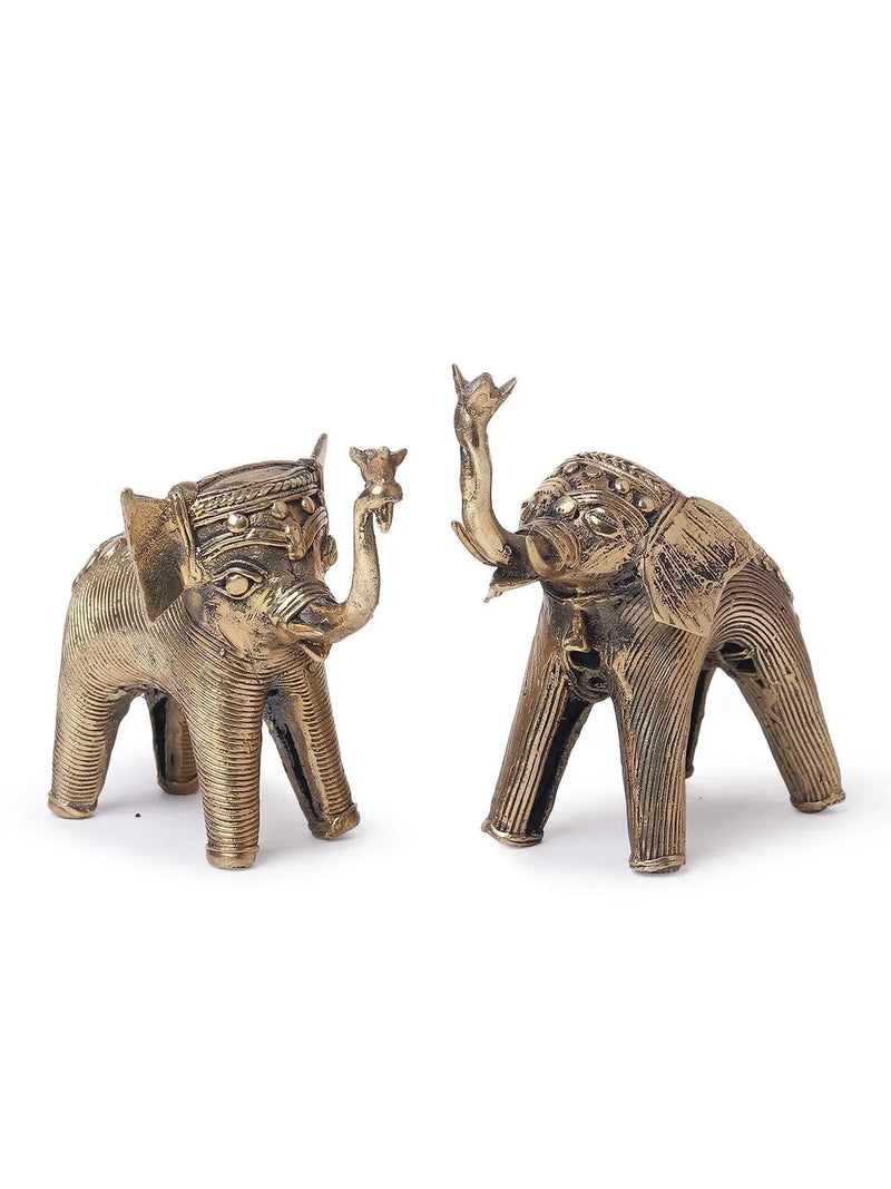 Brass Elephant Pair