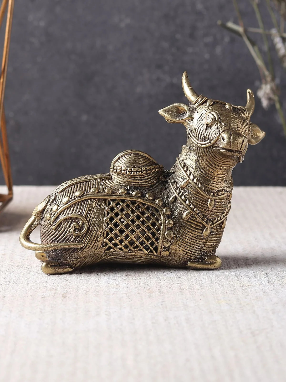 Brass Sitting Cow