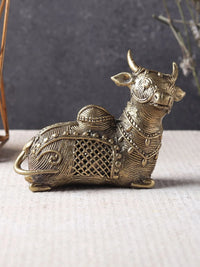 Brass Sitting Cow