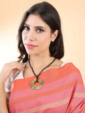 Brass Sunburst Pendant Necklace