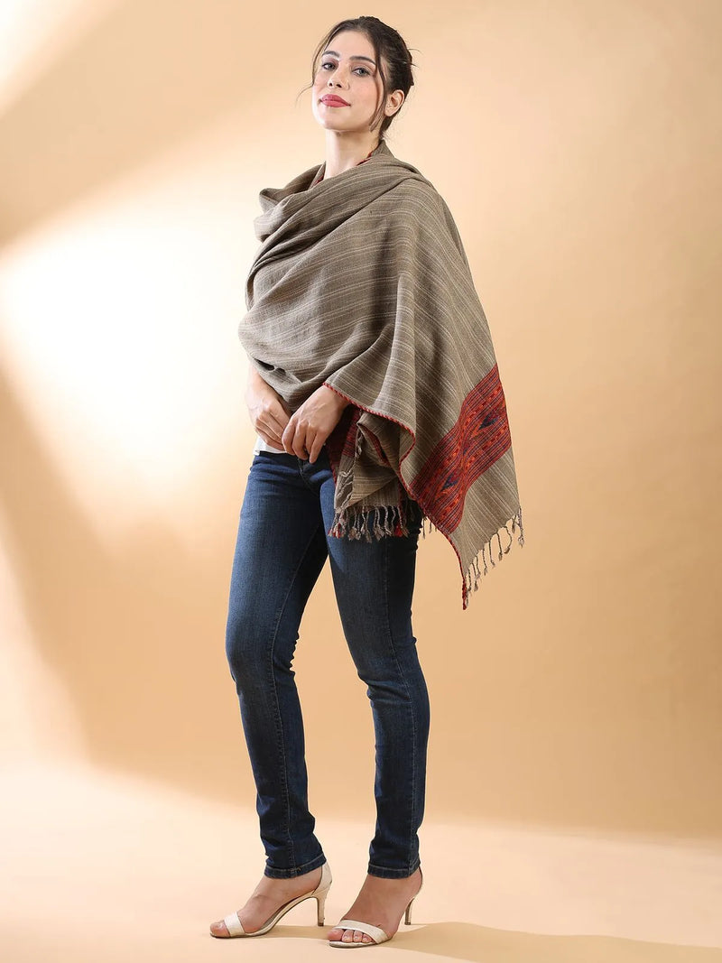 Brown Himachali Shawl