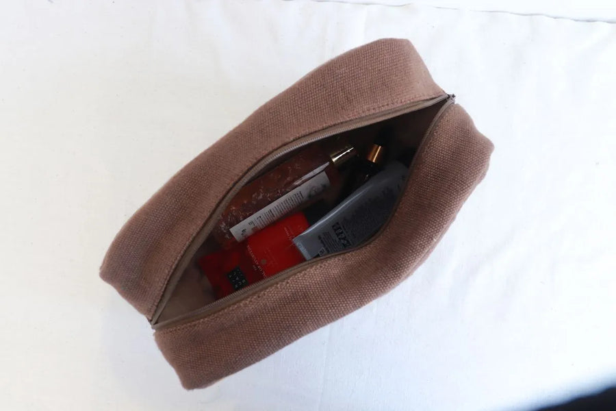 Brown Toilet Bag