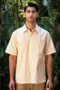 Candy Stripes Half Sleeves Mens Shirt