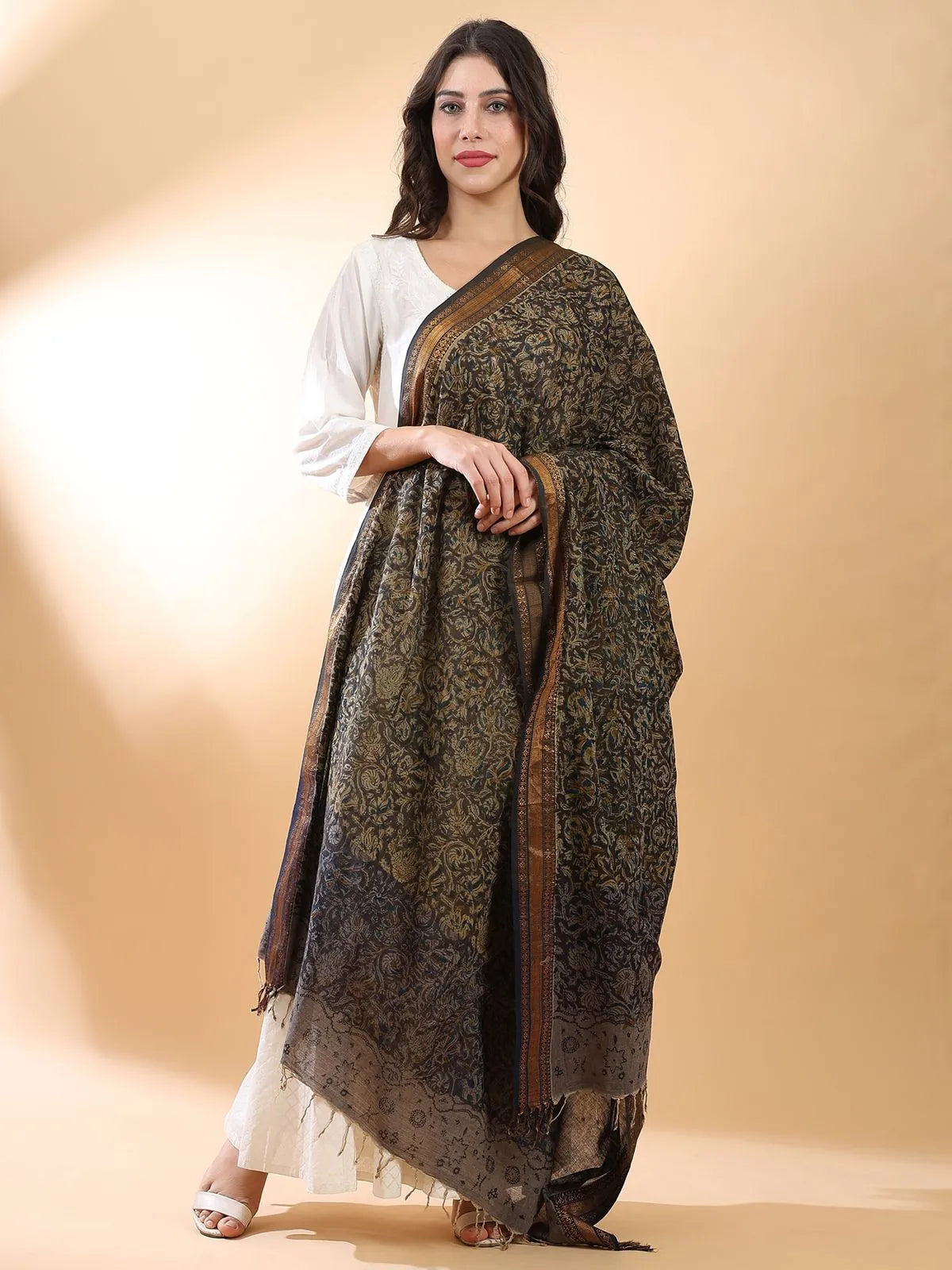 Cotton Kalamkari Dupatta