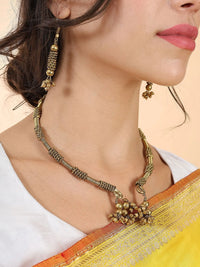 Dhokra Ghungroo Necklace Set