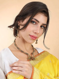 Dhokra Ghungroo Necklace Set