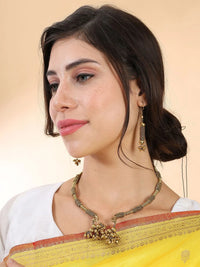 Dhokra Ghungroo Necklace Set