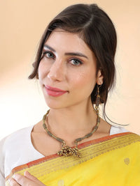 Dhokra Ghungroo Necklace Set