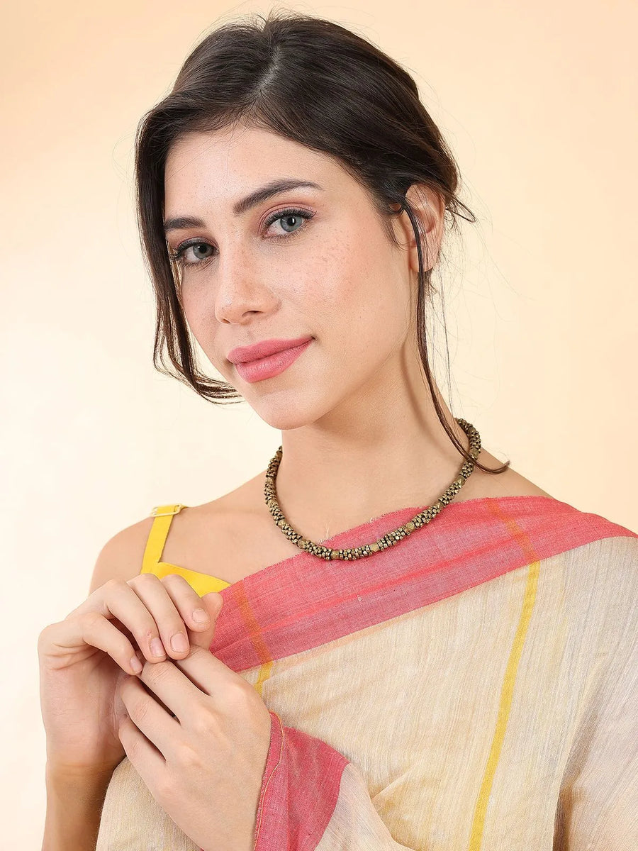 Dhokra bead Choker necklace