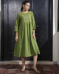 Embroidered Empireline Dress