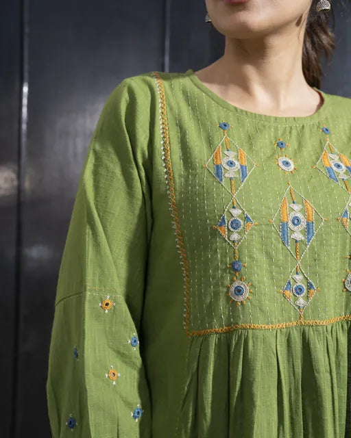 Embroidered Empireline Dress