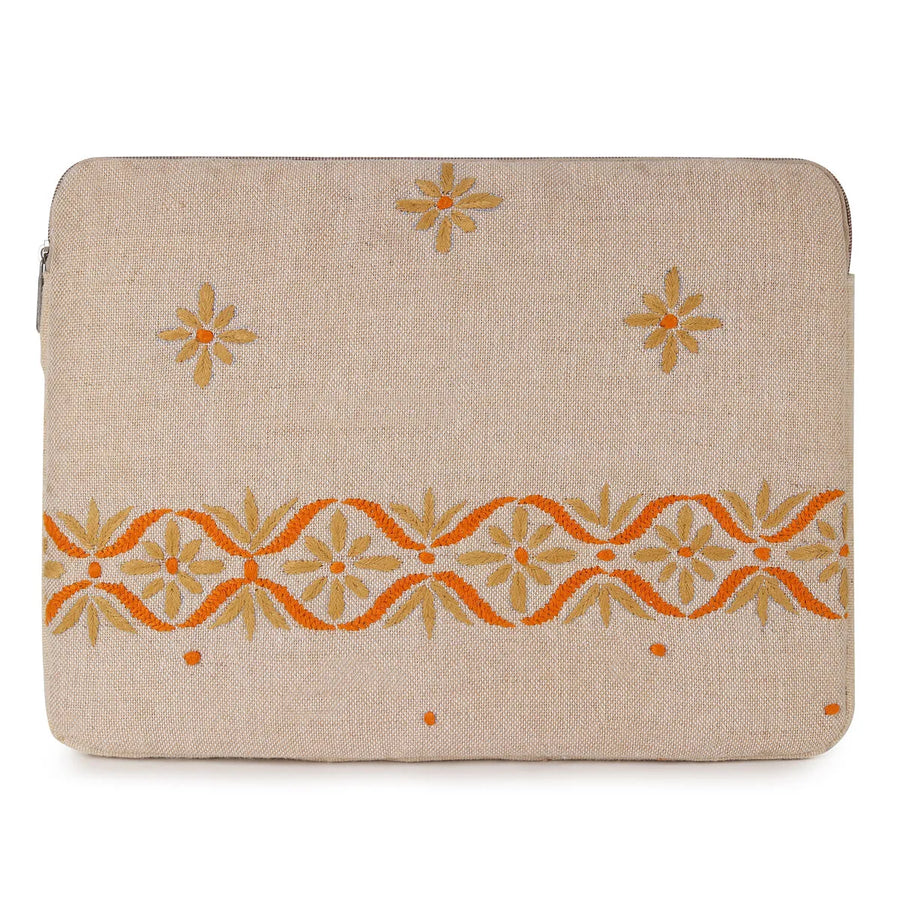 Floral Border Laptop Sleeve