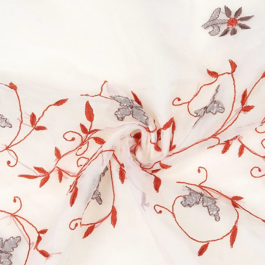 Floral Chikankari Curtain