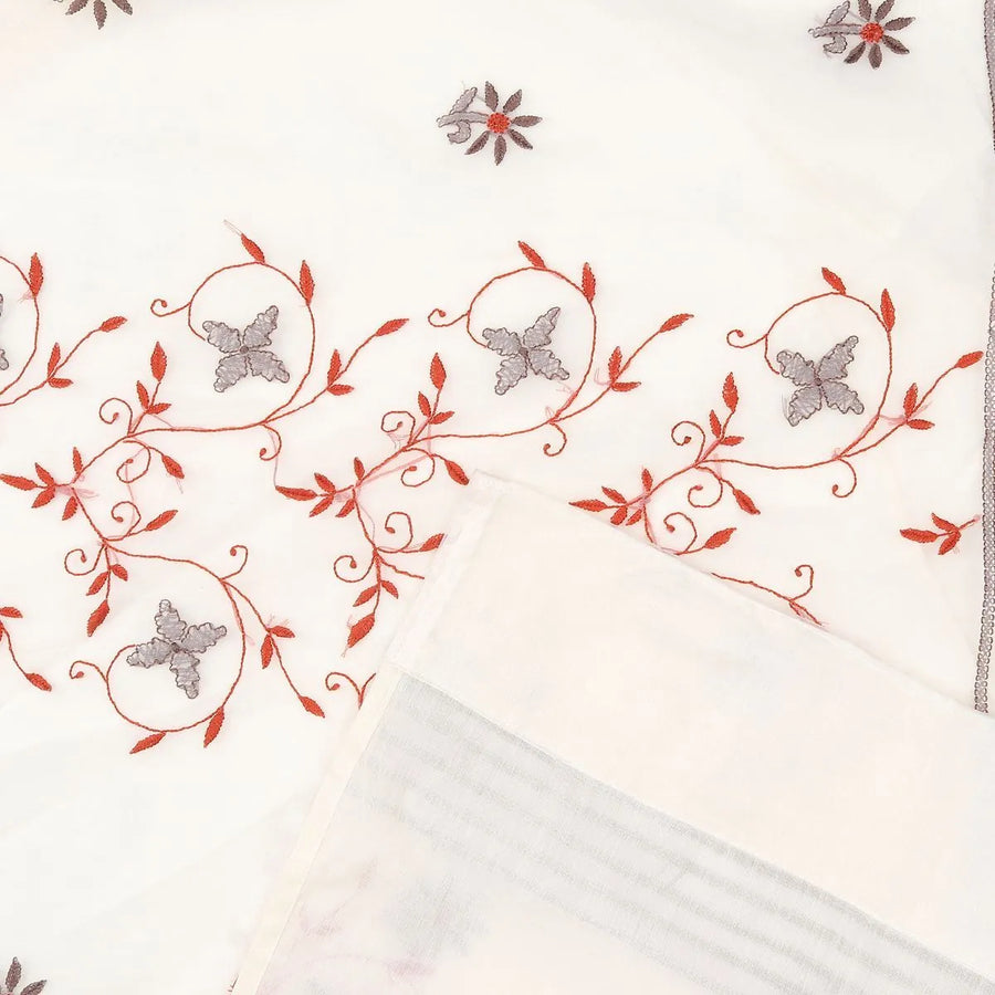 Floral Chikankari Curtain