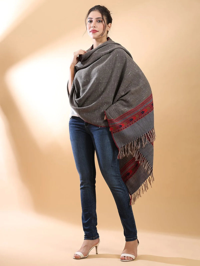 Gray Himachali Shawl