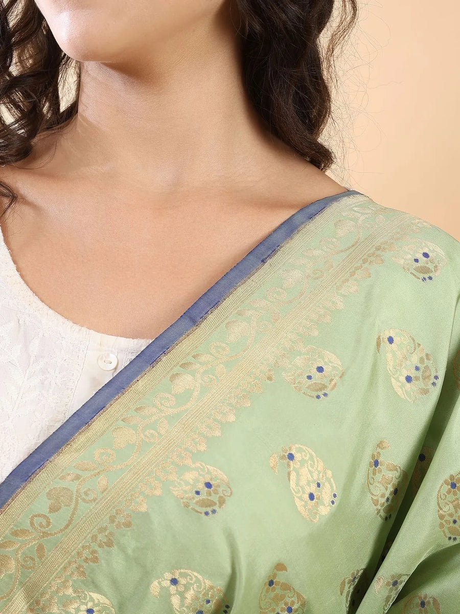 Green Banarasi Dupatta