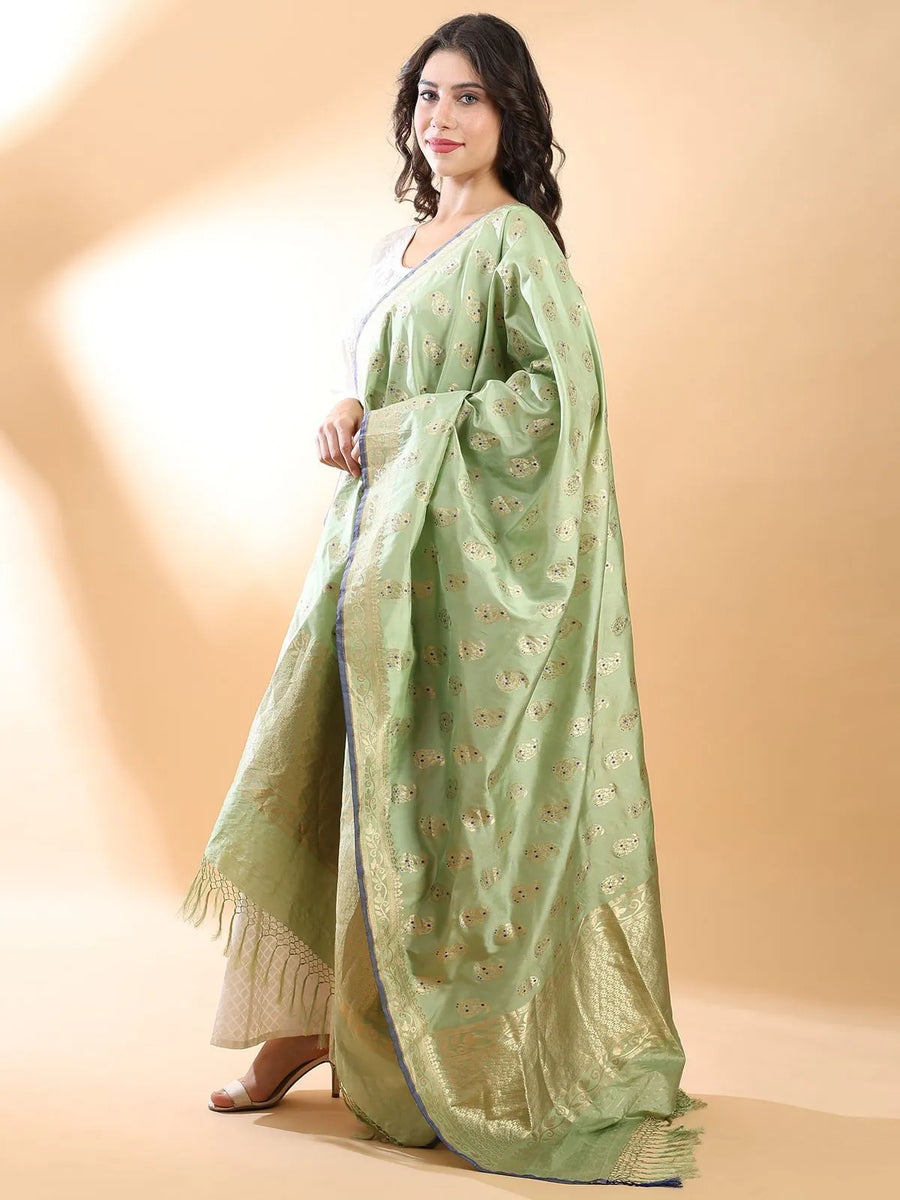 Green Banarasi Dupatta