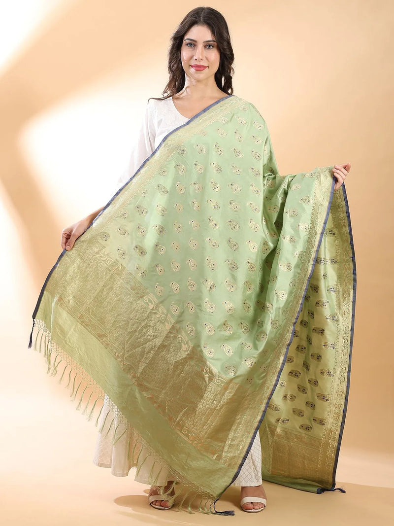 Green Banarasi Dupatta