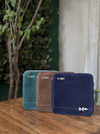 Green Embroidered Gadget Bag