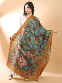 Green Kalamkari Dupatta