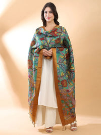 Green Kalamkari Dupatta