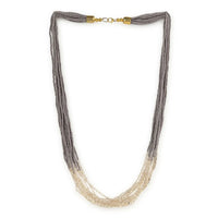 Grey Beaded Layer Necklace