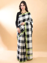 Handloom Cotton Checks Saree