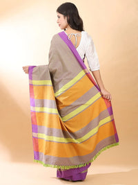 Handloom Cotton Grey Saree