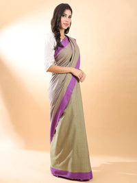 Handloom Cotton Grey Saree