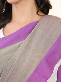 Handloom Cotton Grey Saree