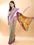 Handloom Cotton Grey Saree