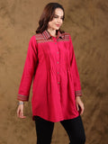 Handloom Cotton Pintuck Shirt Dress