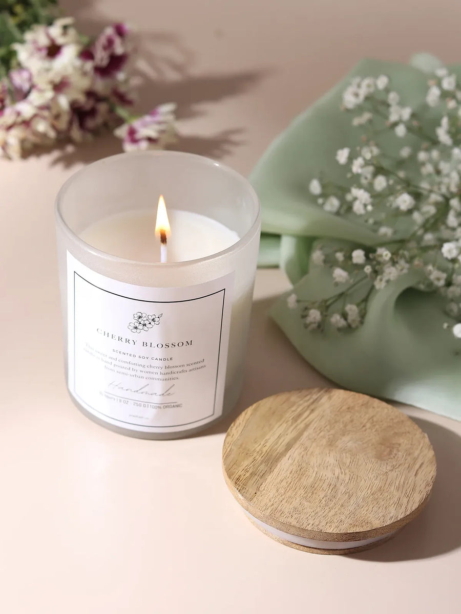Handmade Cherry Blossom Candle