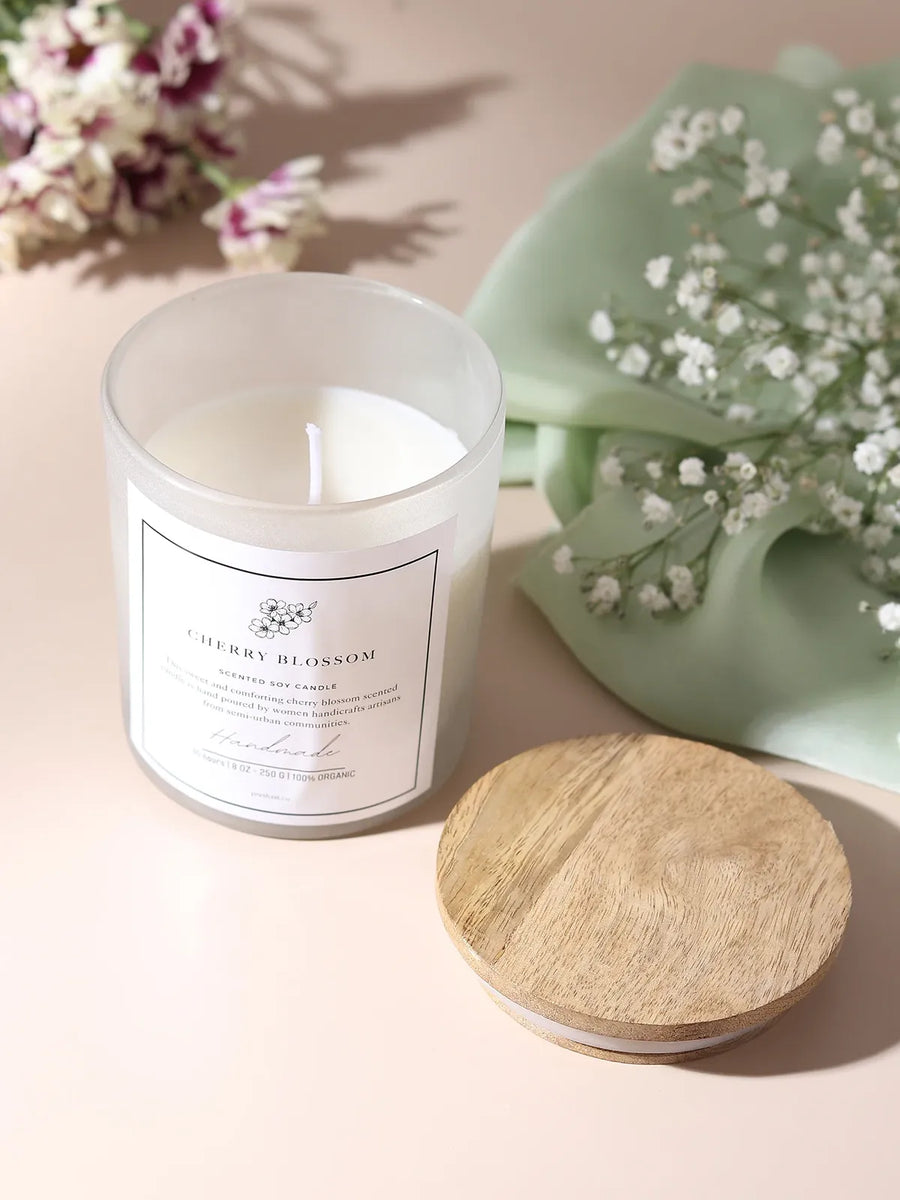 Handmade Cherry Blossom Candle