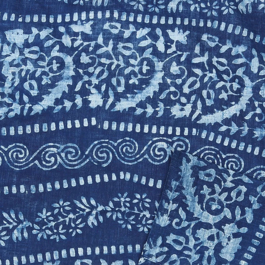Indigo Floral Curtain