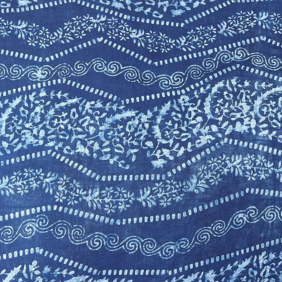 Indigo Floral Curtain