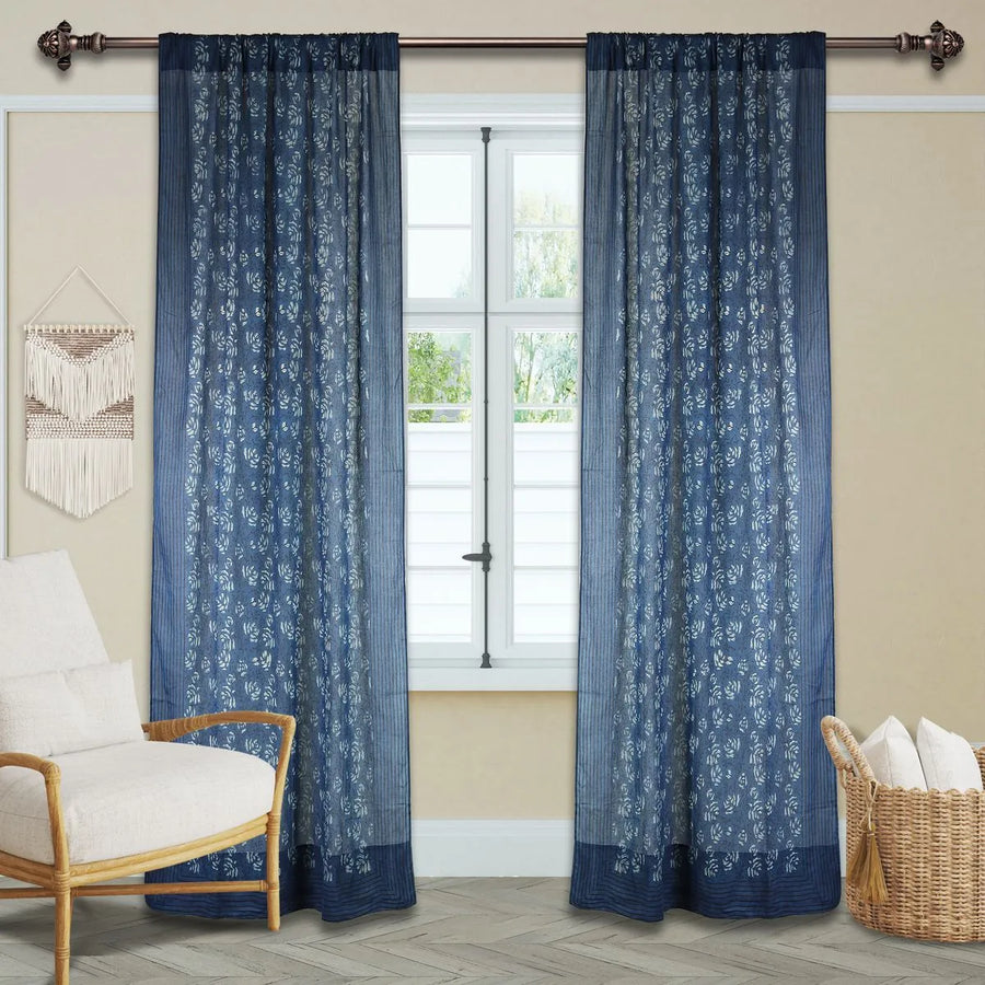 Indigo Rose Curtain