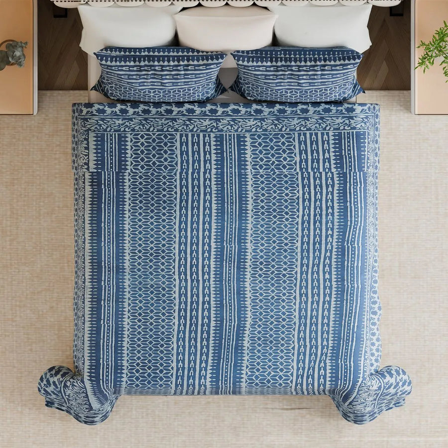 Indigo Star Bedsheet