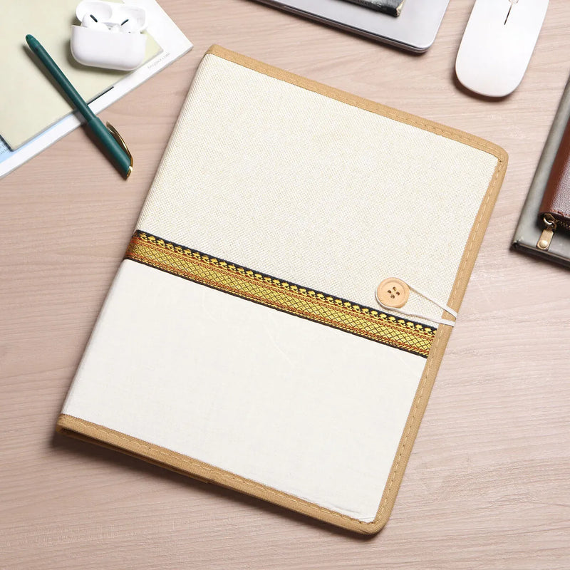 Jute File Folder Button Lock