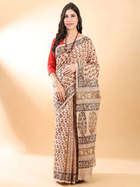 Kalamkari blockPrint cotton saree
