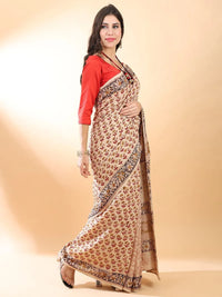 Kalamkari blockPrint cotton saree